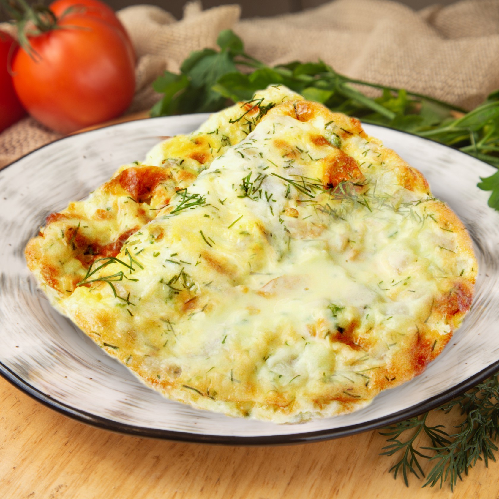 Омлет с ветчиной и сыром