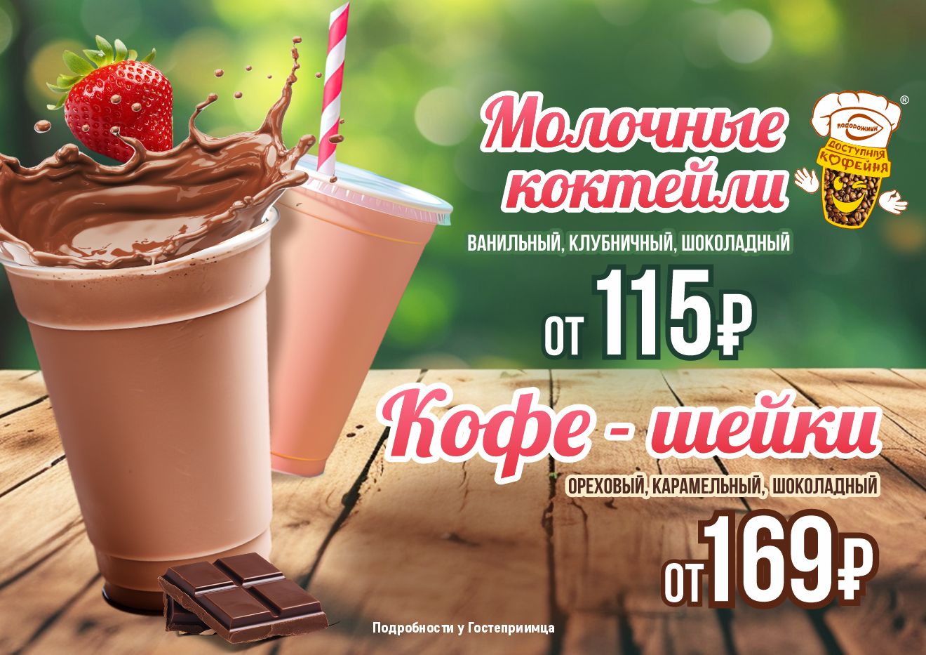 Мы открыли сезон вкуснейших кофе-шейков и молочных коктейлей!
